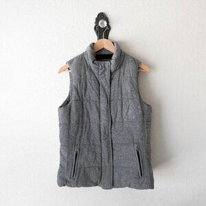 Banana Republic Women’s Size M Gray Quilted Puffer Vest Lined